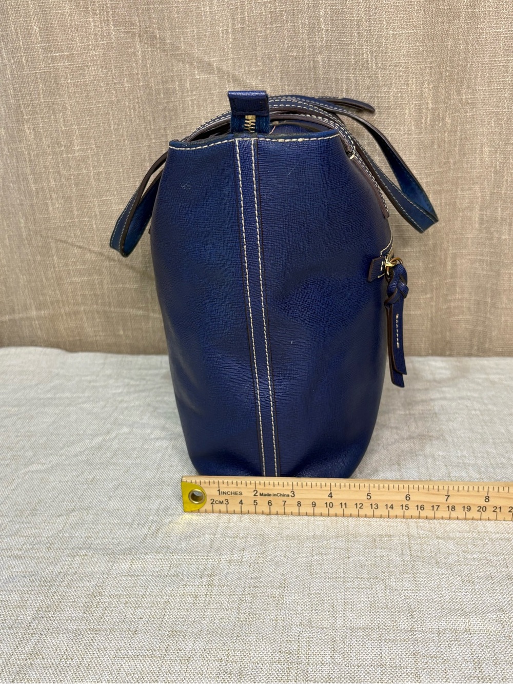 Dooney & Bourke Saffiano Charleston Tote Navy - Picture 3 of 9